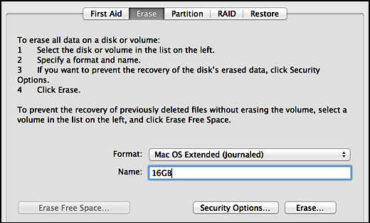 Format a usb external for mac